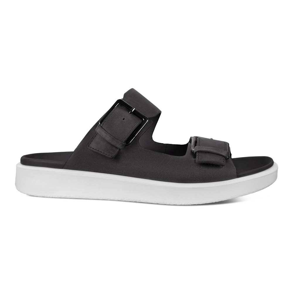 ECCO Mens Slides Black - Flowt Lx - NBR-185743